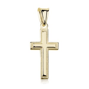 Cruciulita placată cu aur galben din argint DiAmanti K0026G-DIA (Argint 925‰ 0,7 g.)